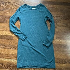 LOFT Lou & Grey Blue Teal Long Sleeve Sweatshirt Dress - Size Small